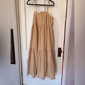 Strappy Everlane Gingham Orange Cotton Maxi